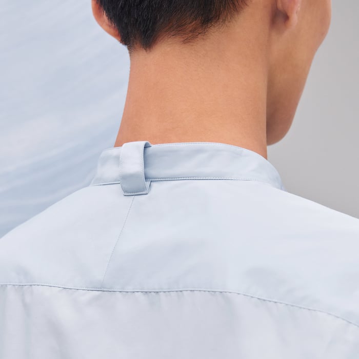 글라시에 마리우스 칼라 장식 박시 핏 셔츠