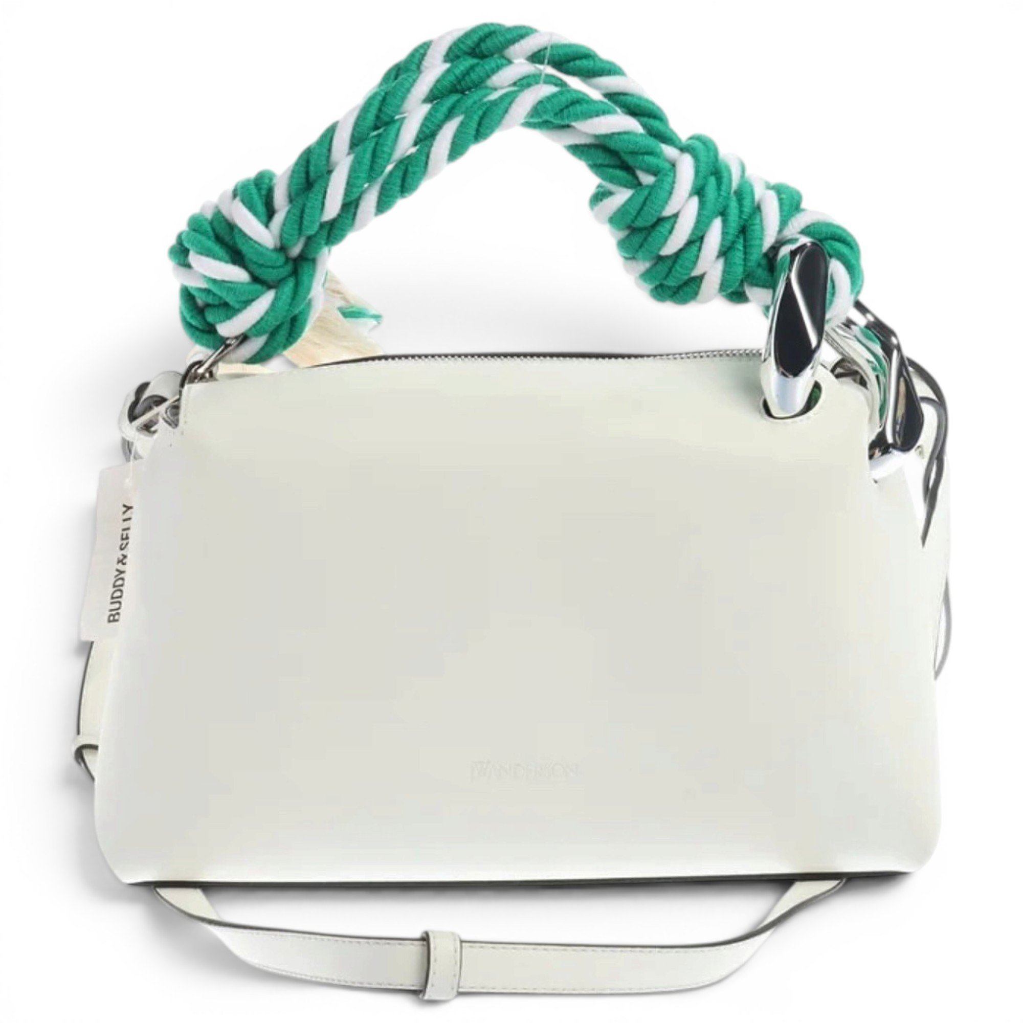 Chain leather handbag