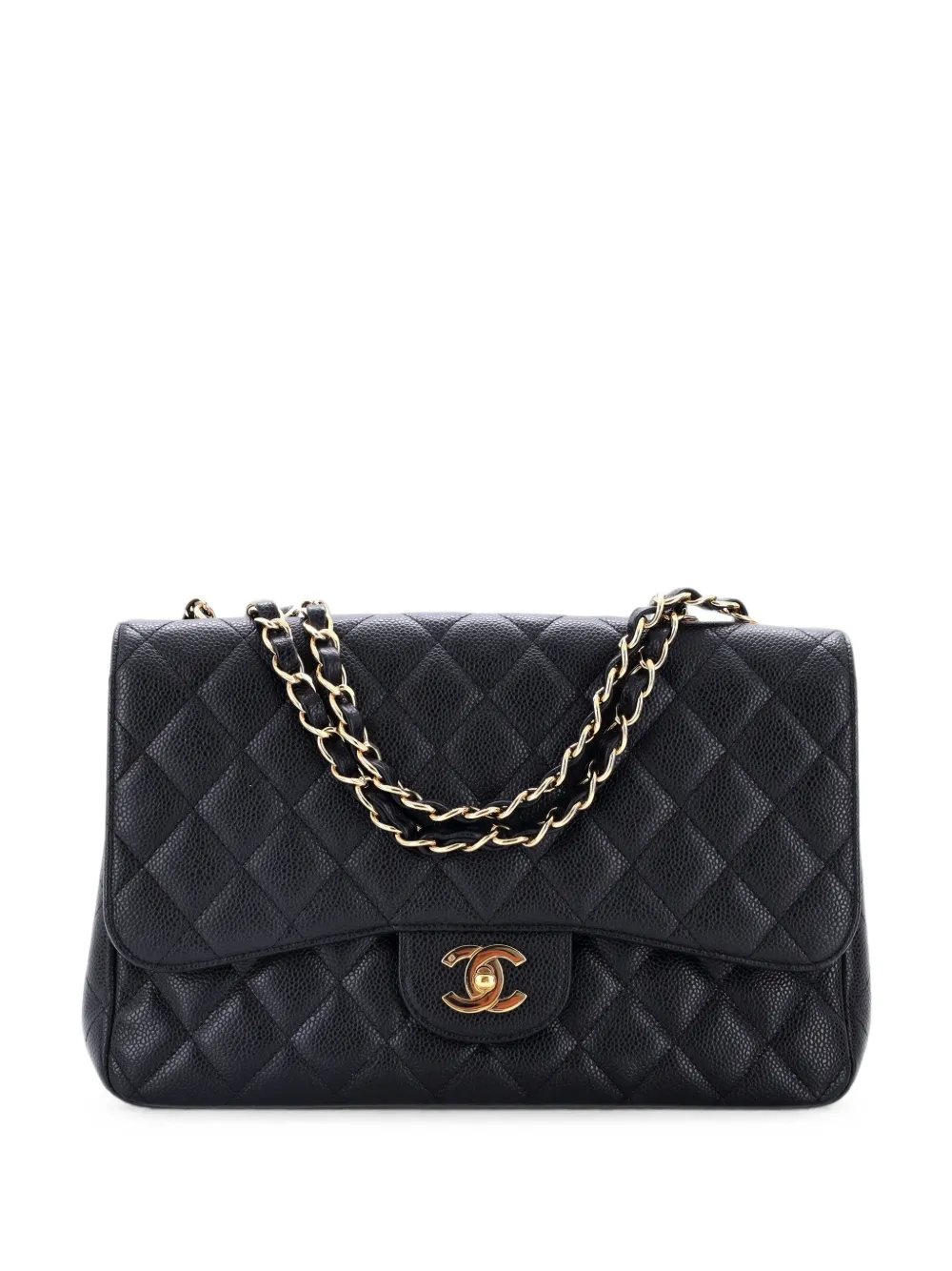 Classic Single Flap Bag Quilted Caviar Jumbo shoulder bag