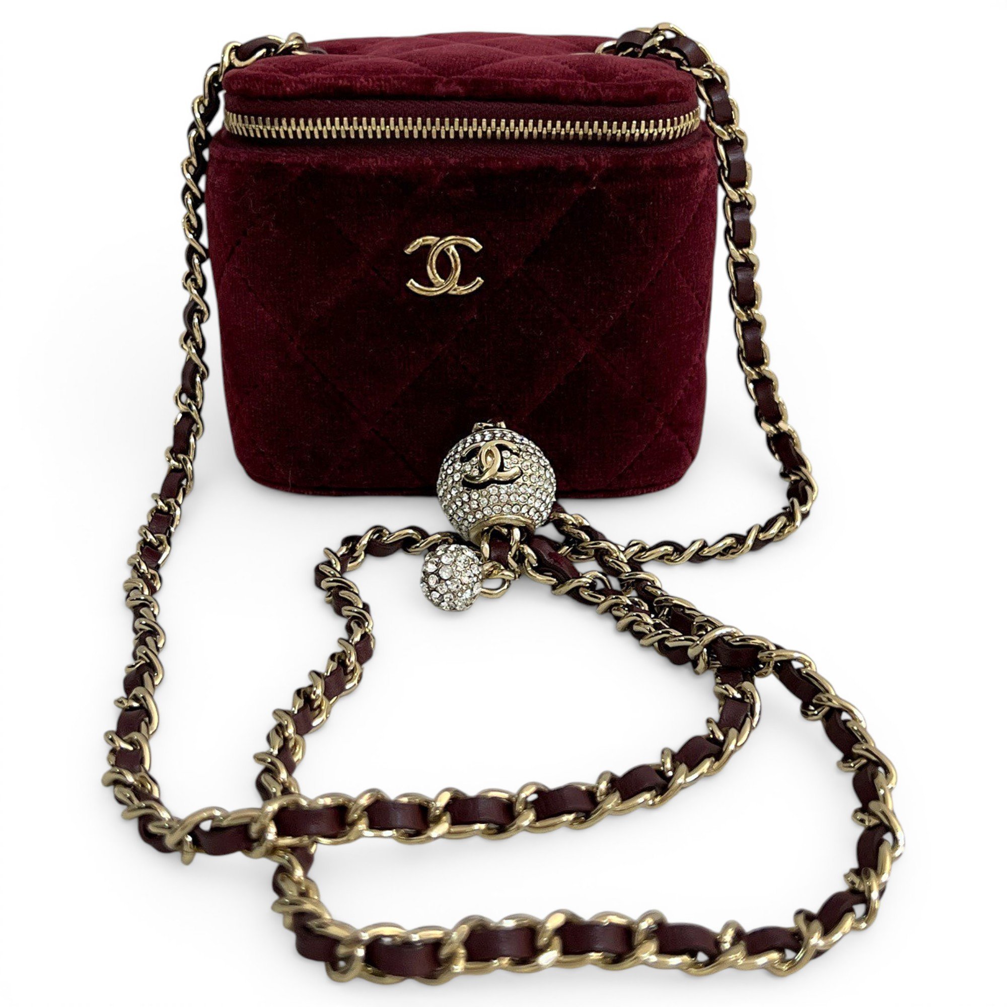 Trendy CC Vanity velvet handbag