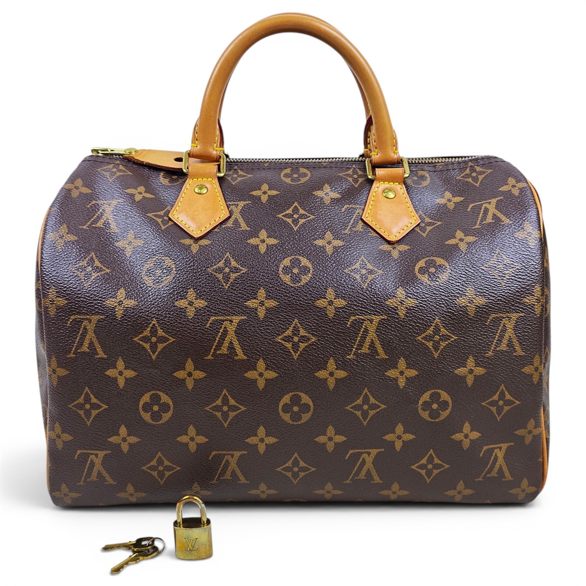 Speedy leather handbag