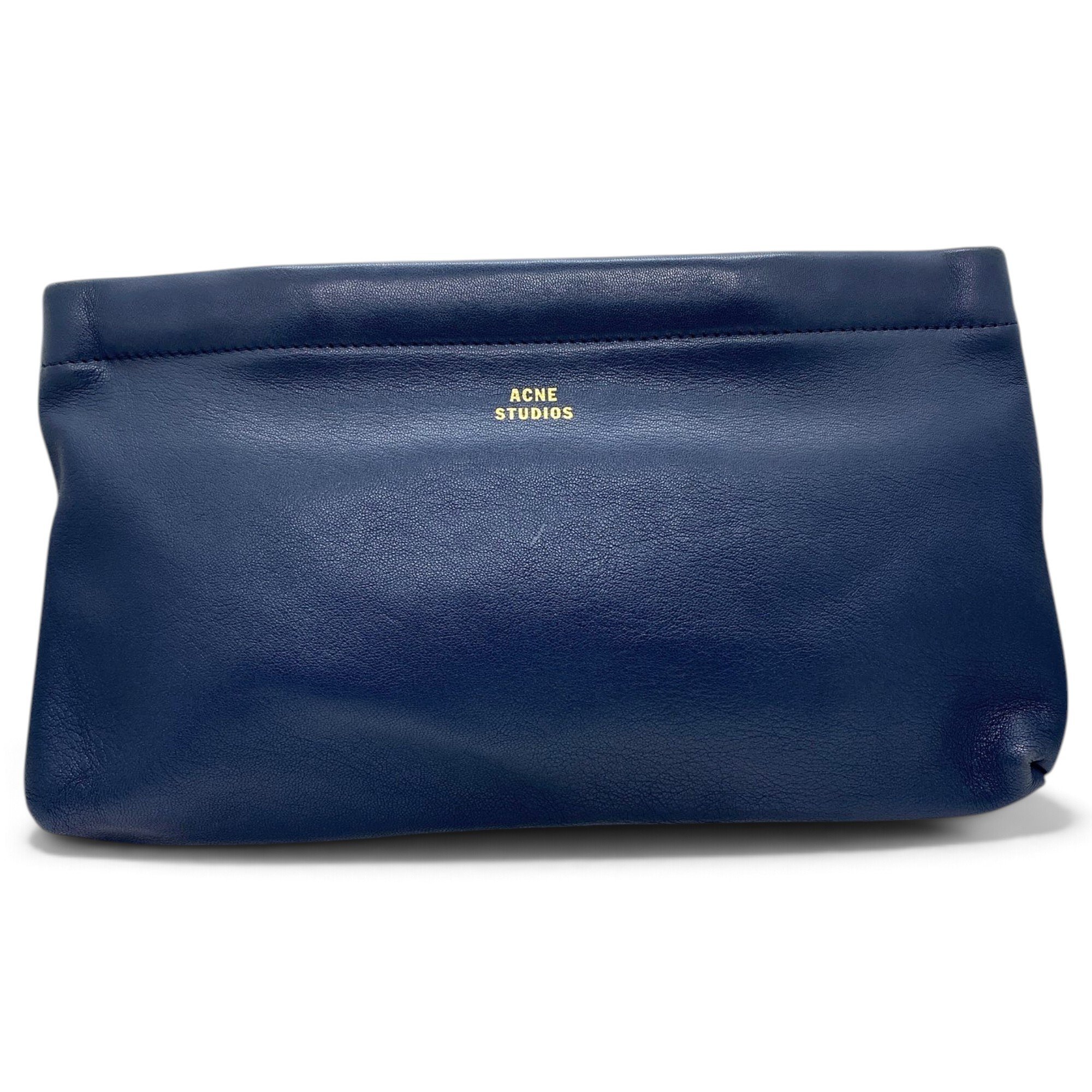Musubi leather clutch bag