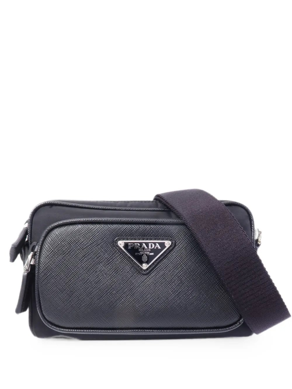 Re-Nylon logo-plaque shoulder bag