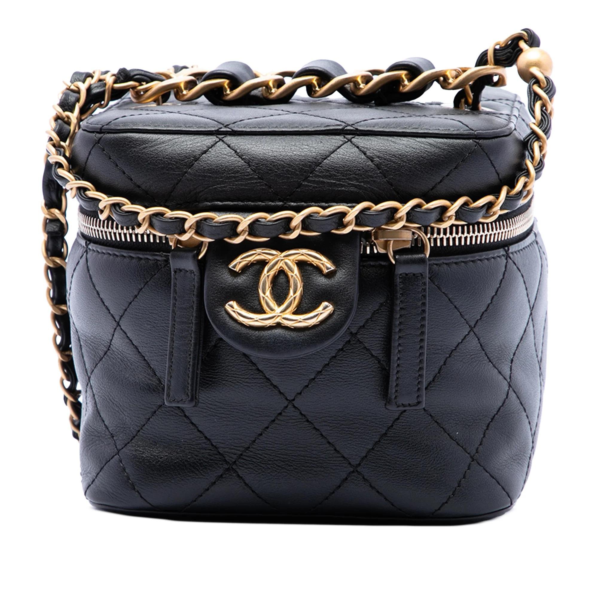 Vanity leather handbag