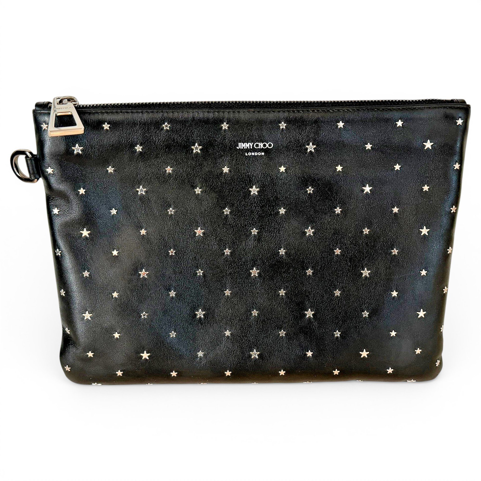 Leather clutch bag