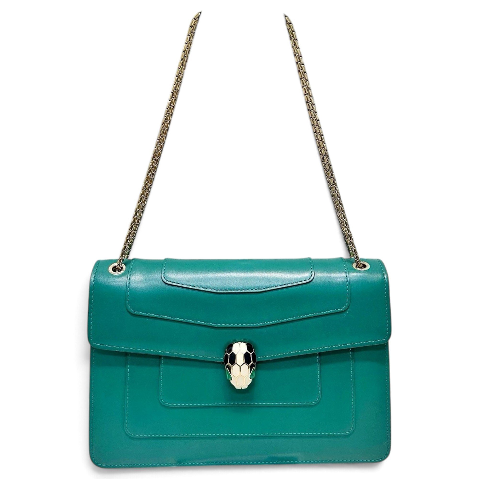 Serpenti leather handbag