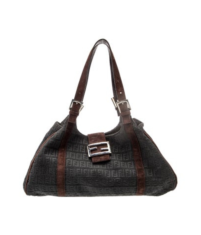 Fendi Zucchino Ff Shoulder Bag Vintage