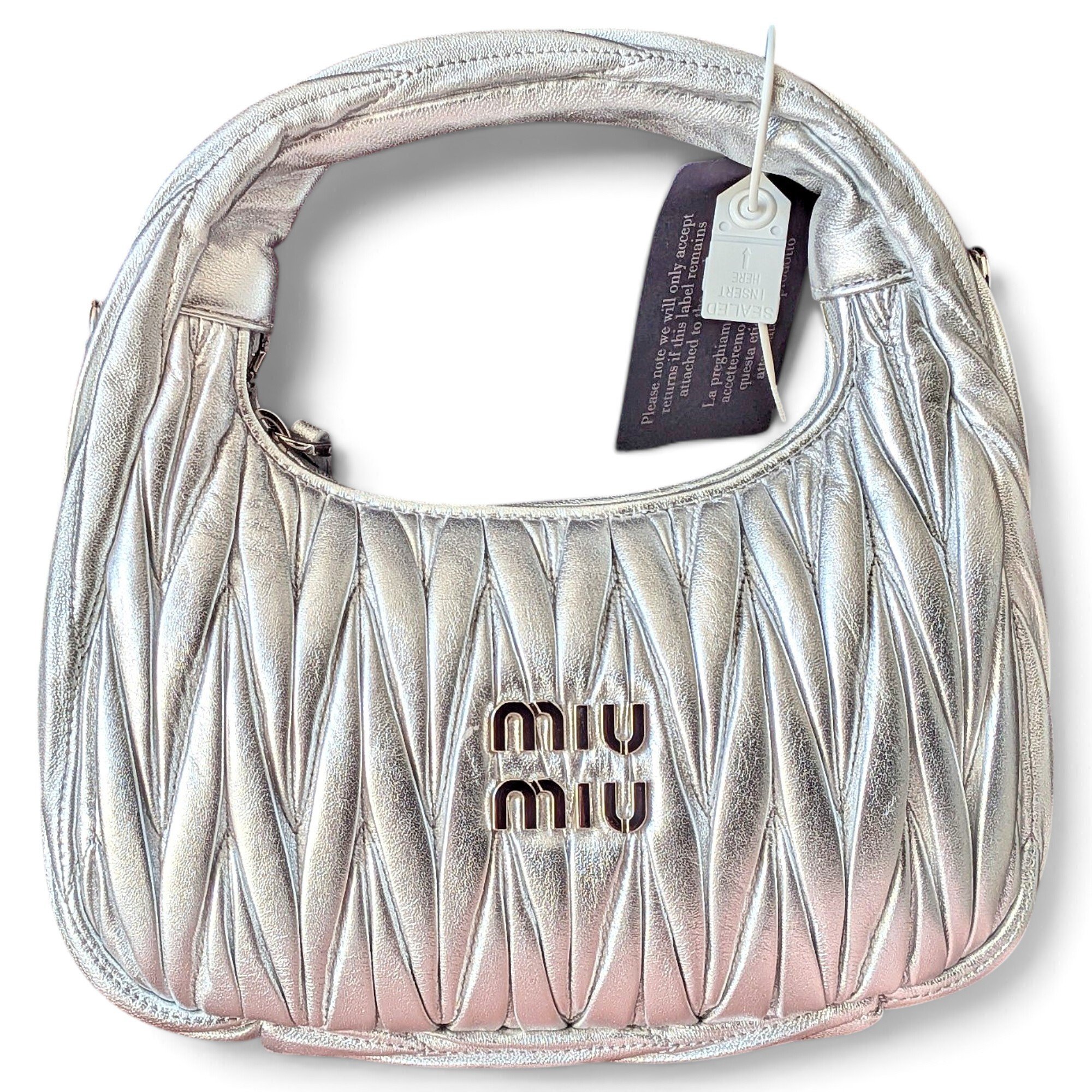 Matelassé leather handbag