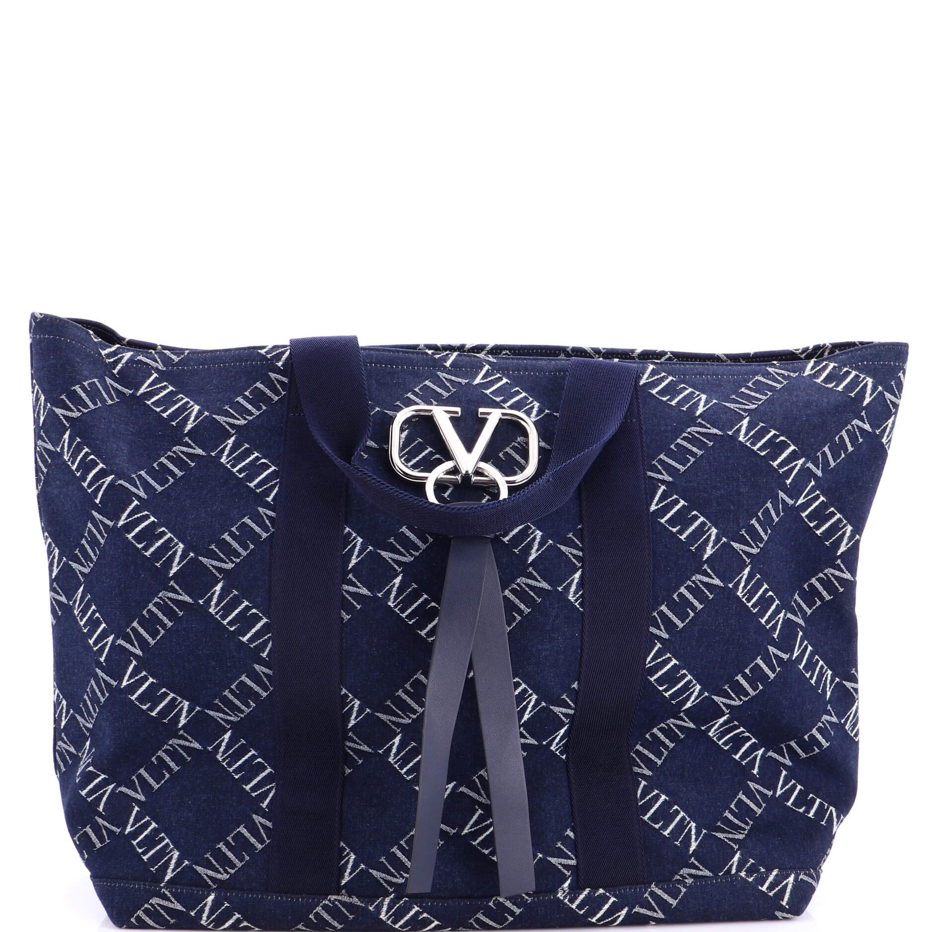 VRing Tote Printed Denim Large