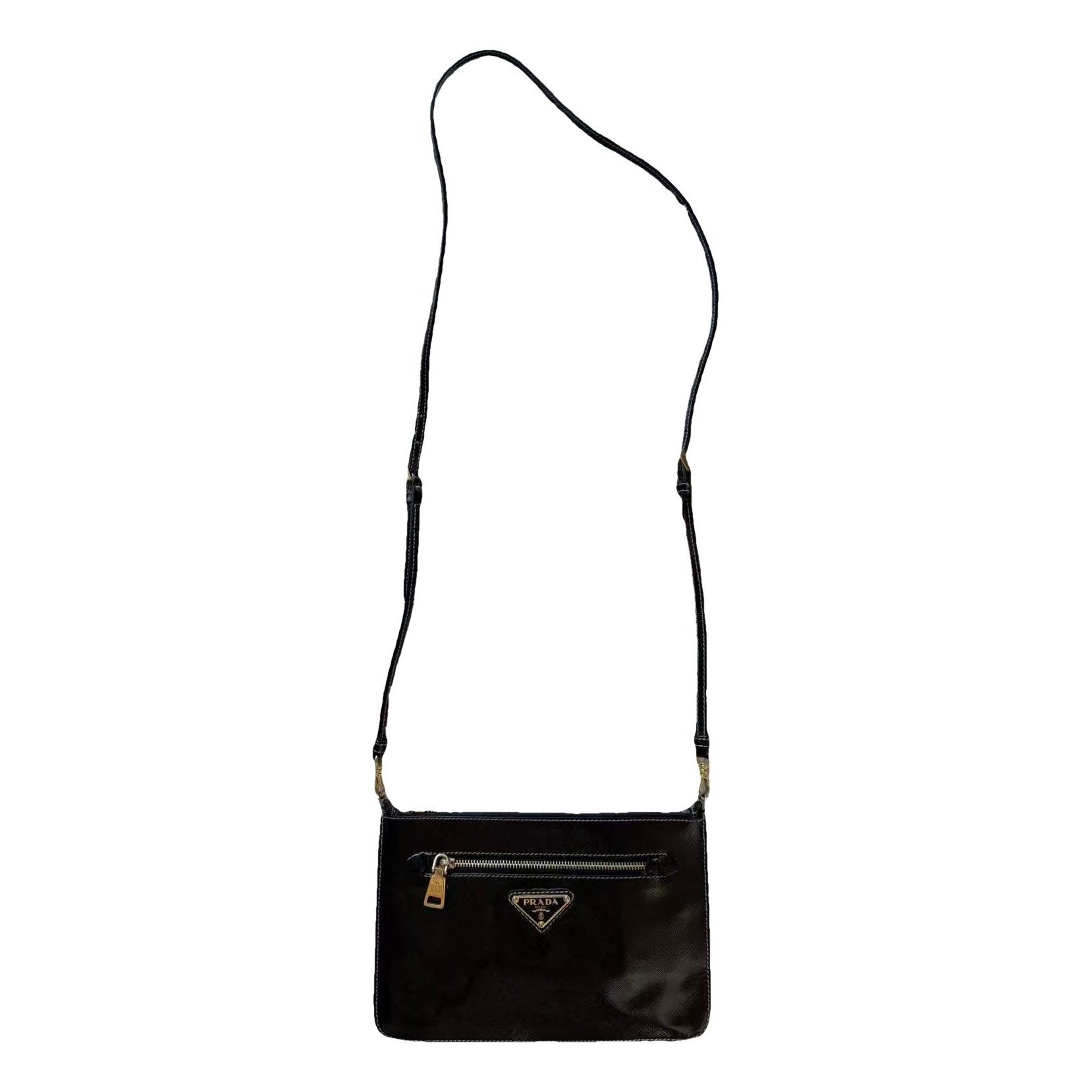 Leather clutch bag