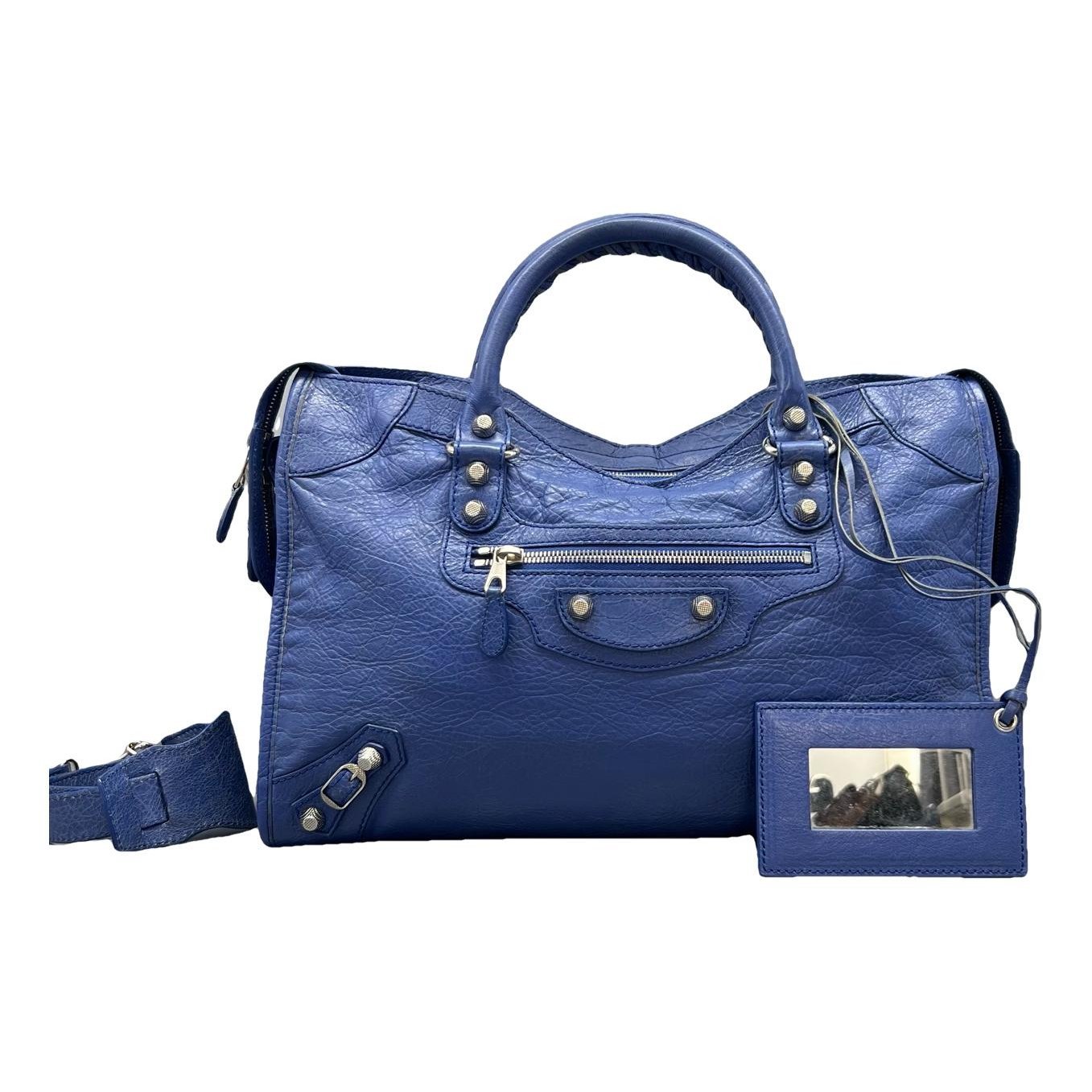 City leather handbag
