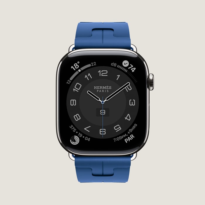 Bleu De France Band Apple Watch Hermès Single Tour 46 MM Deployment Buckle Kilim