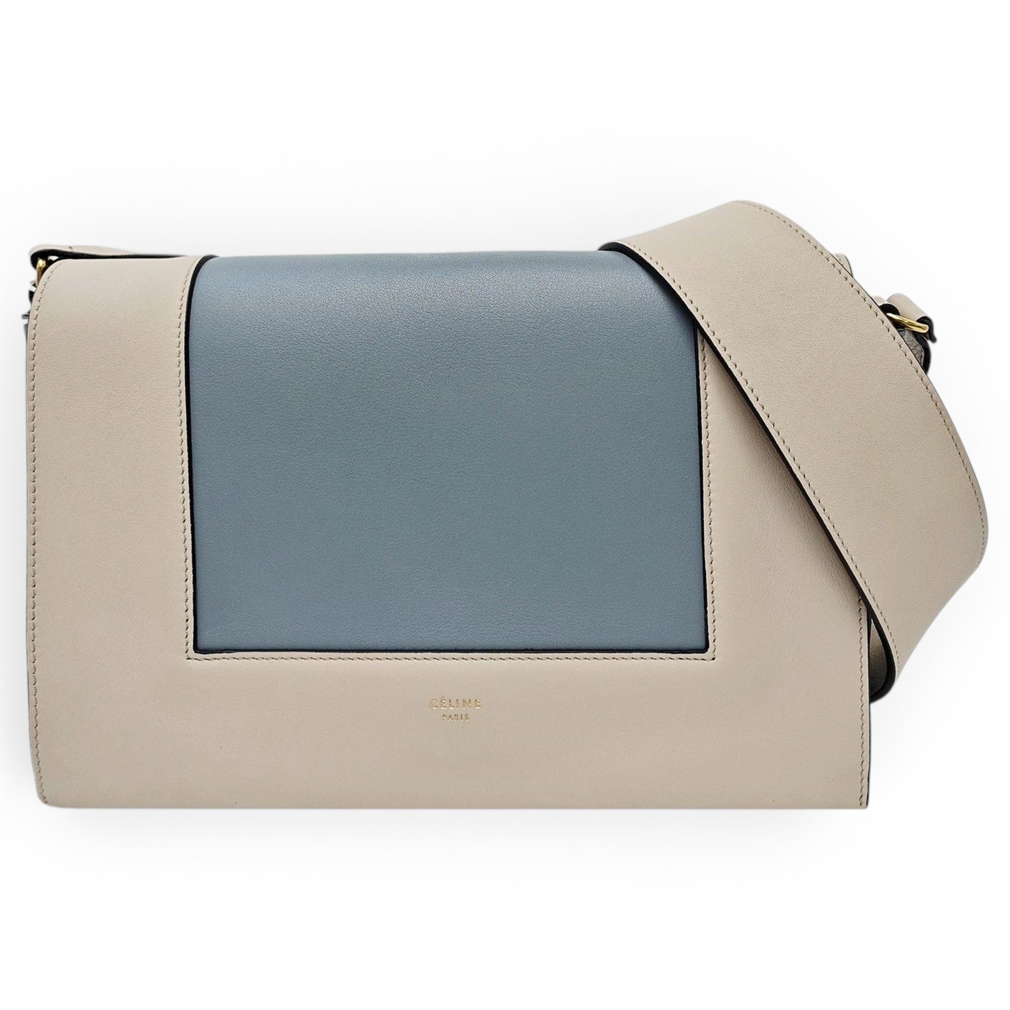 Frame leather handbag