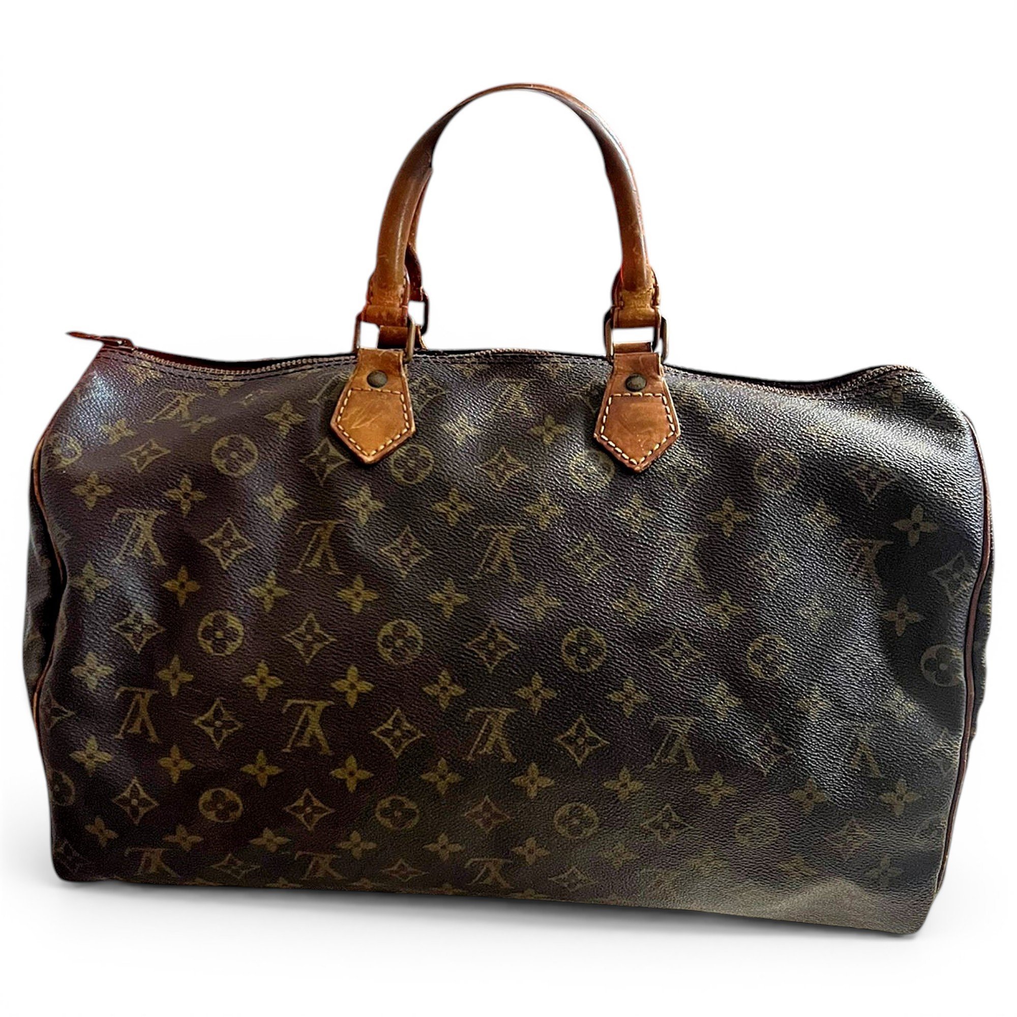 Keepall leather travel bag