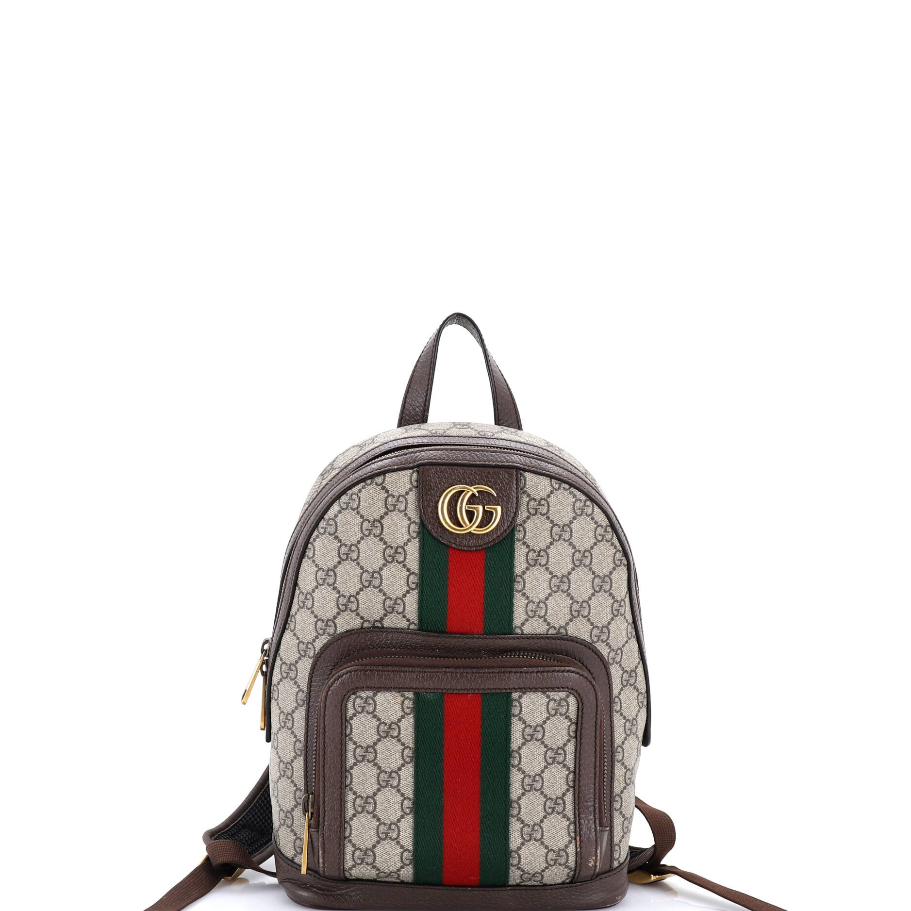 Gucci Ophidia Backpack GG Coated Canvas and Leather Small