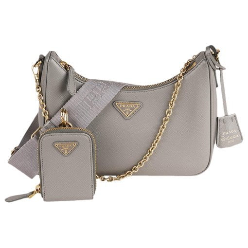 Re-edition leather crossbody bag