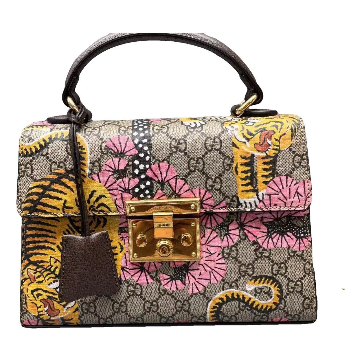 Padlock leather crossbody bag
