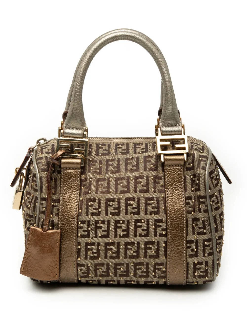 2000-2010 Mini Zucchino Canvas Forever Studded Bauletto boston bag