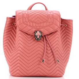 Bvlgari Serpenti Forever Backpack Quilted Leather Medium