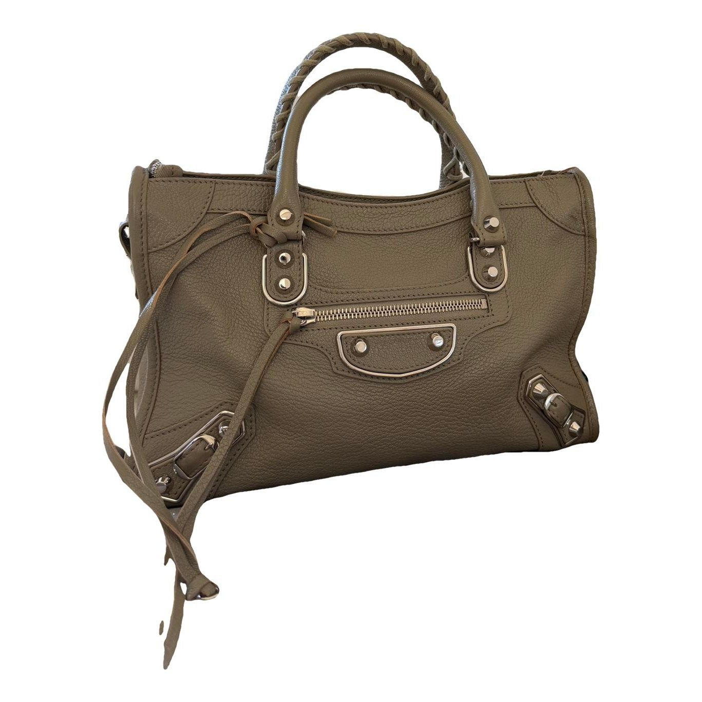 City leather handbag