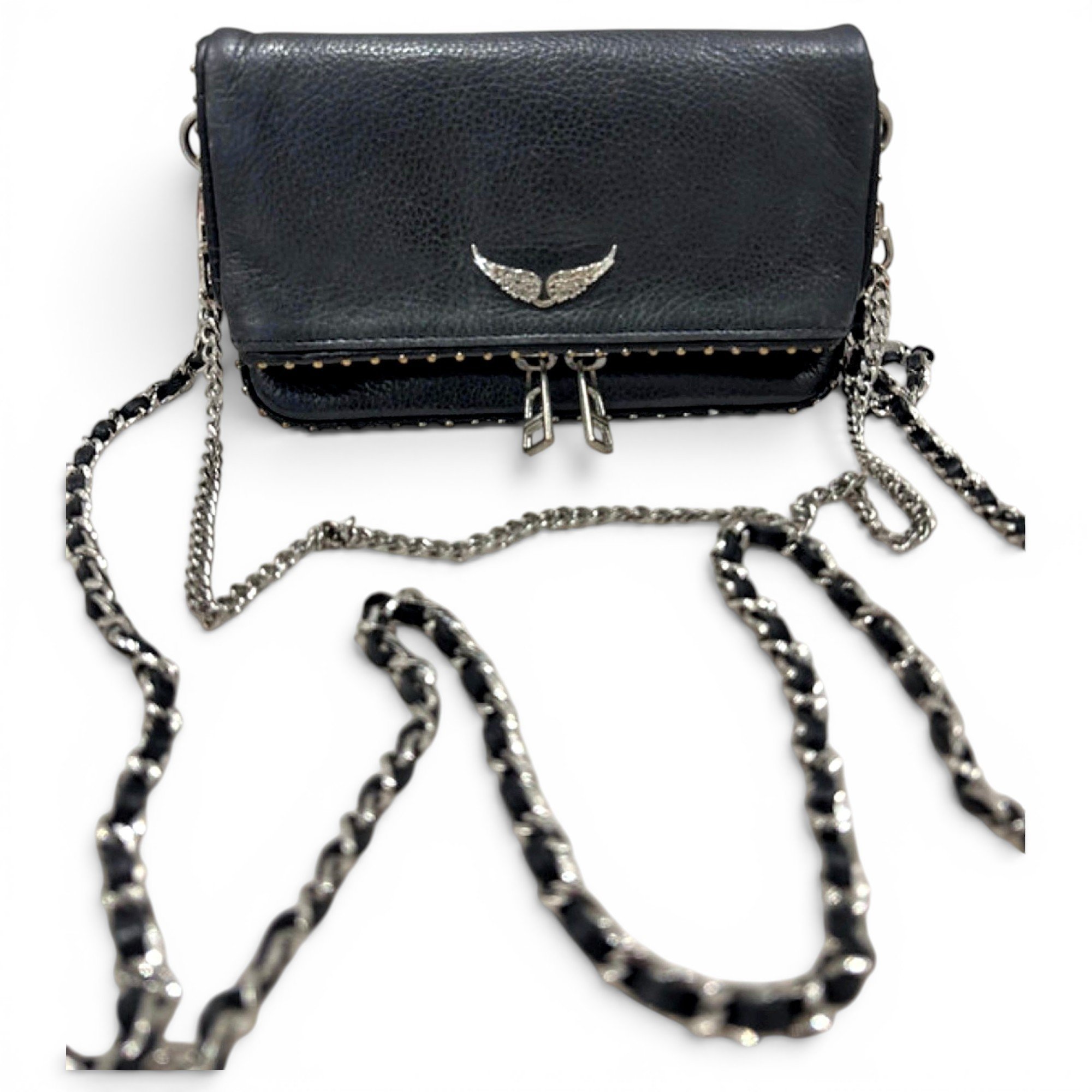 Rock leather crossbody bag