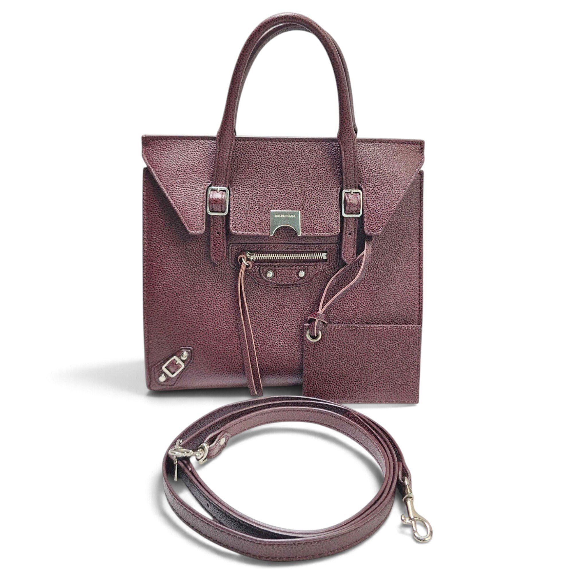 Papier leather handbag
