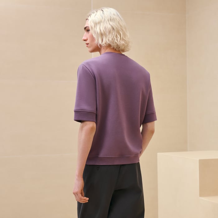 Bruyère "Metallerie Au Carre" T-shirt With Leather Detail