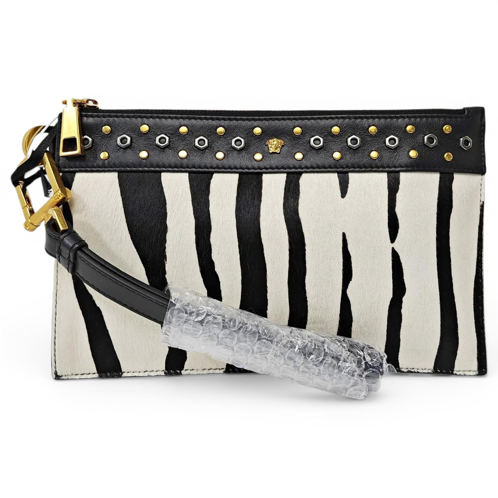 La Medusa pony-style calfskin clutch bag