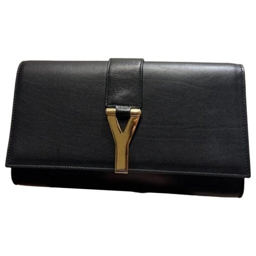 Leather clutch bag