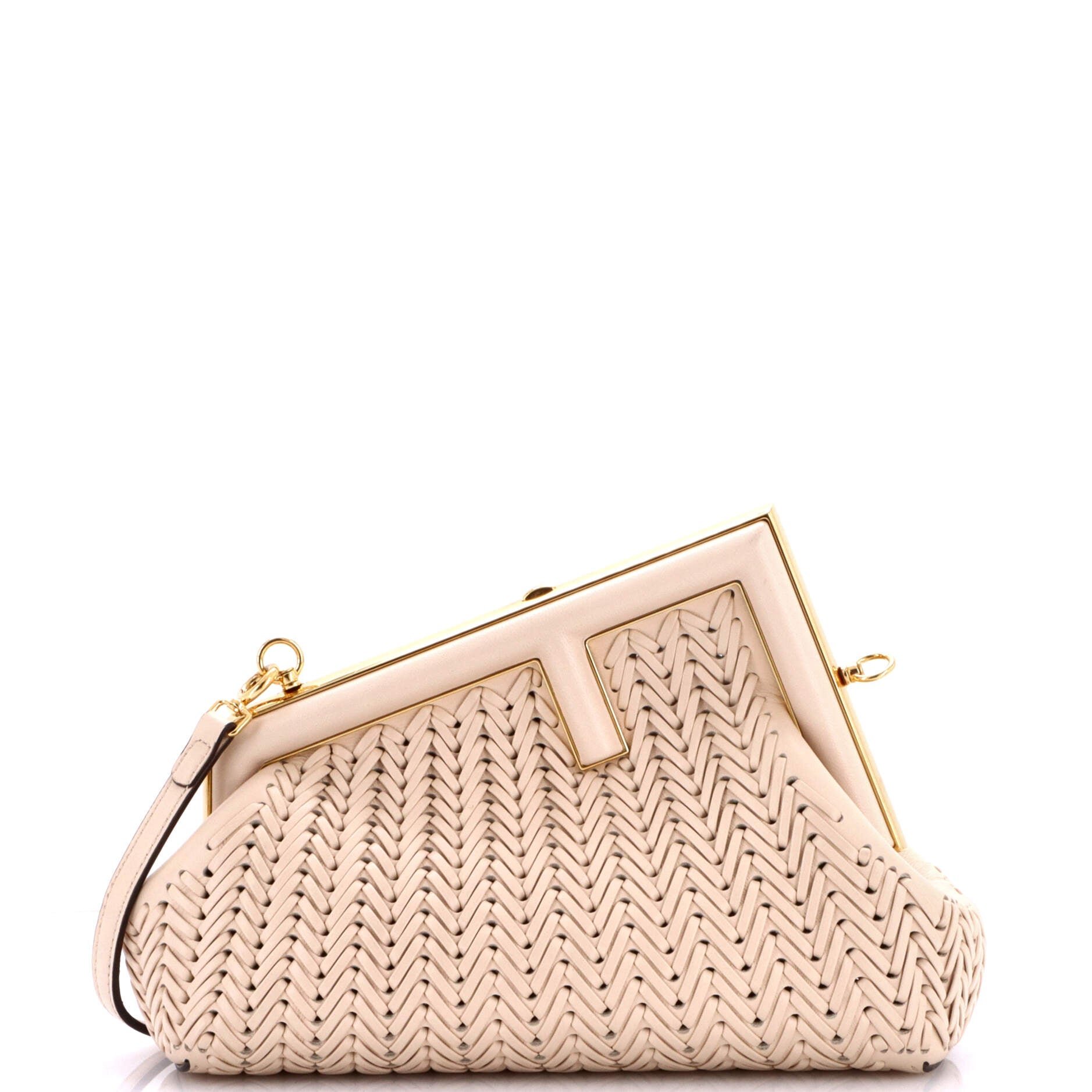 First Bag Woven Leather Small