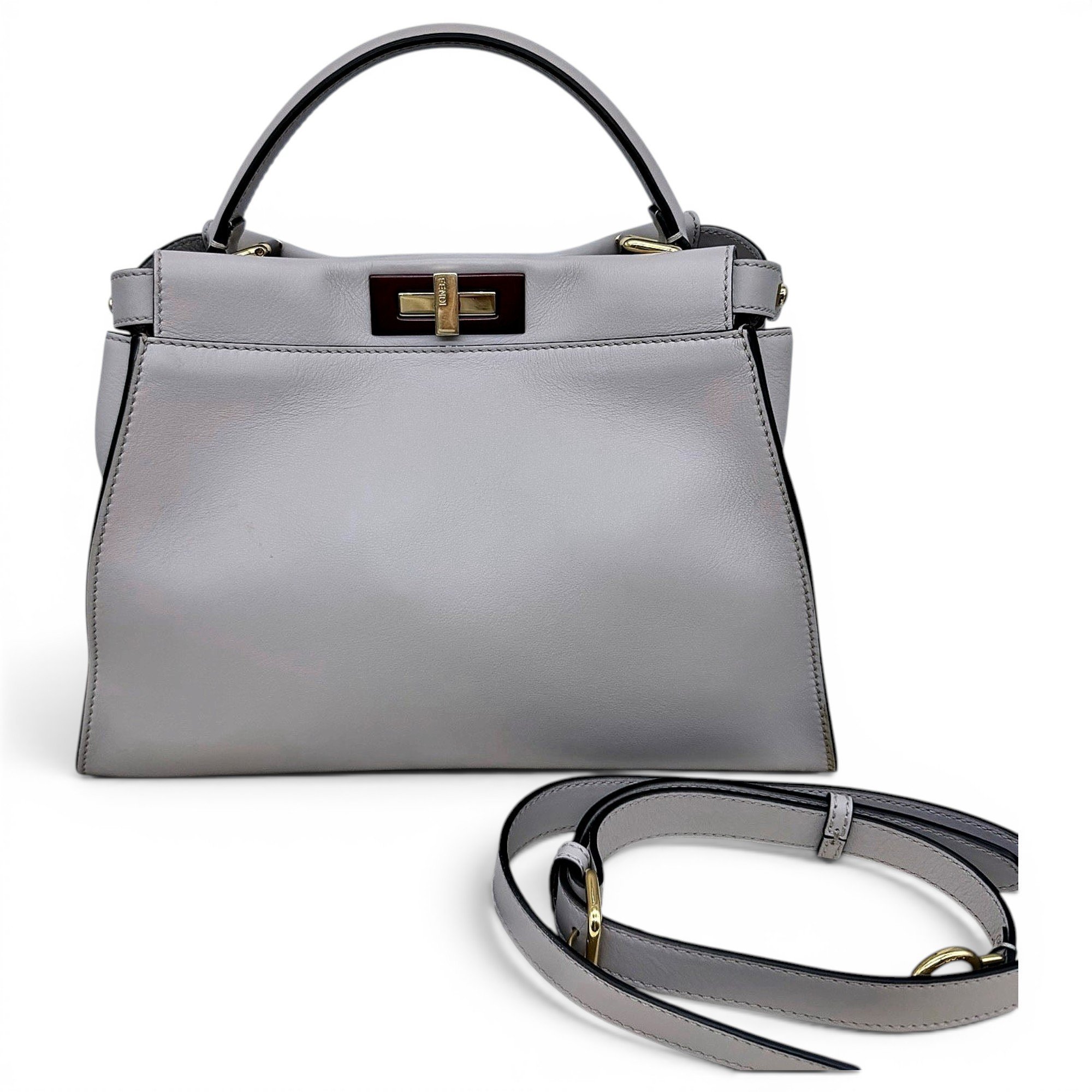 Peekaboo leather handbag