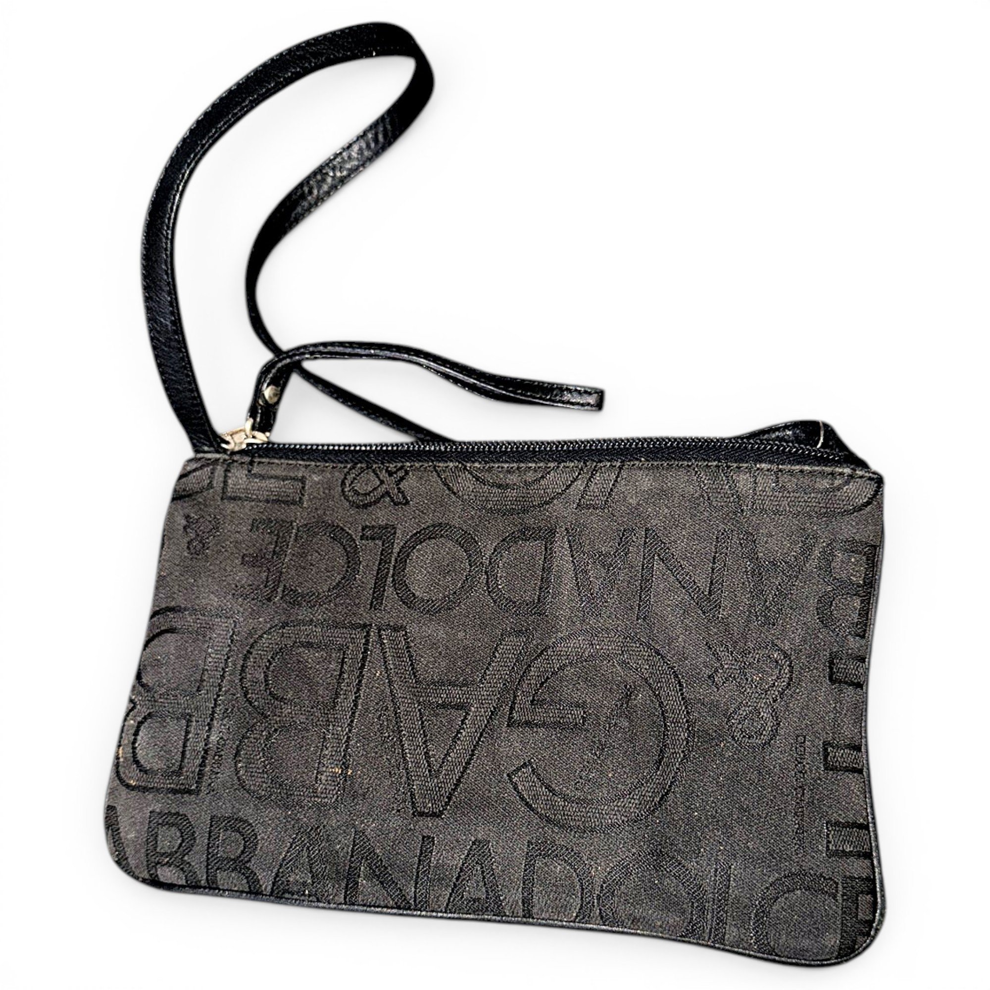 Leather clutch bag