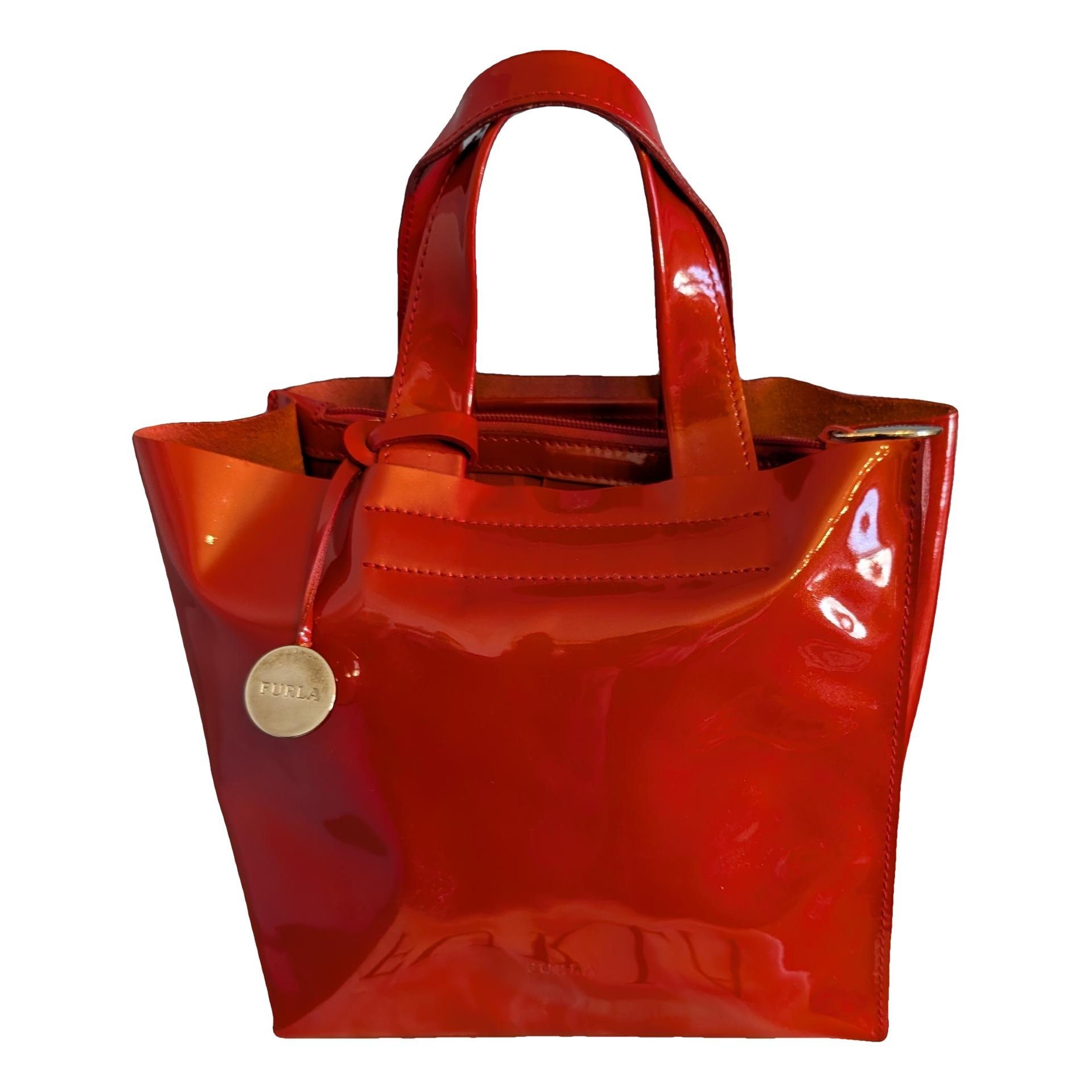 Patent leather tote