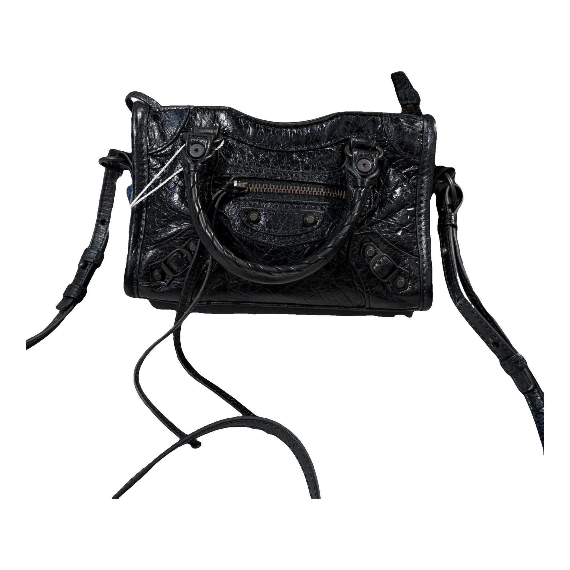 City leather handbag