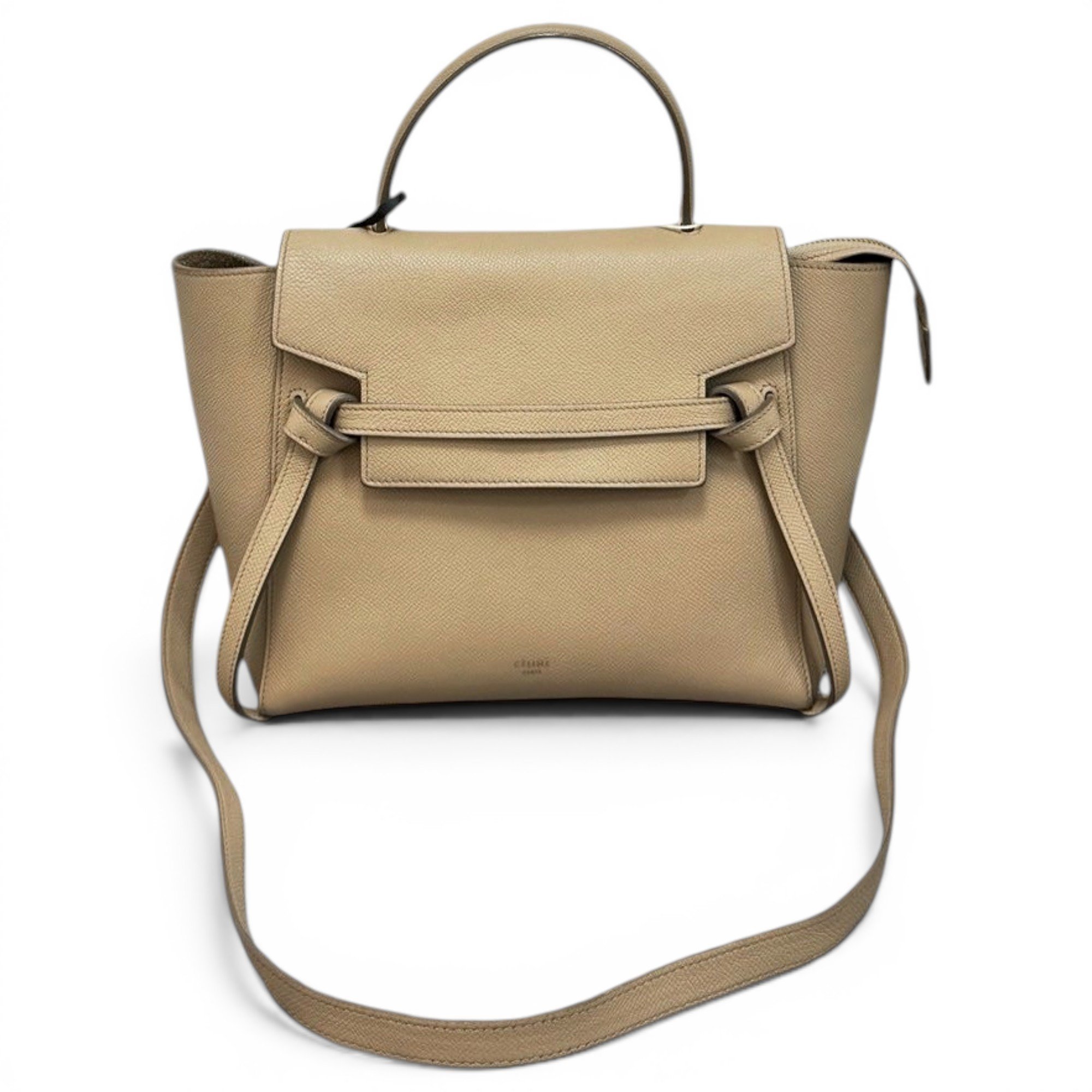 Belt leather handbag