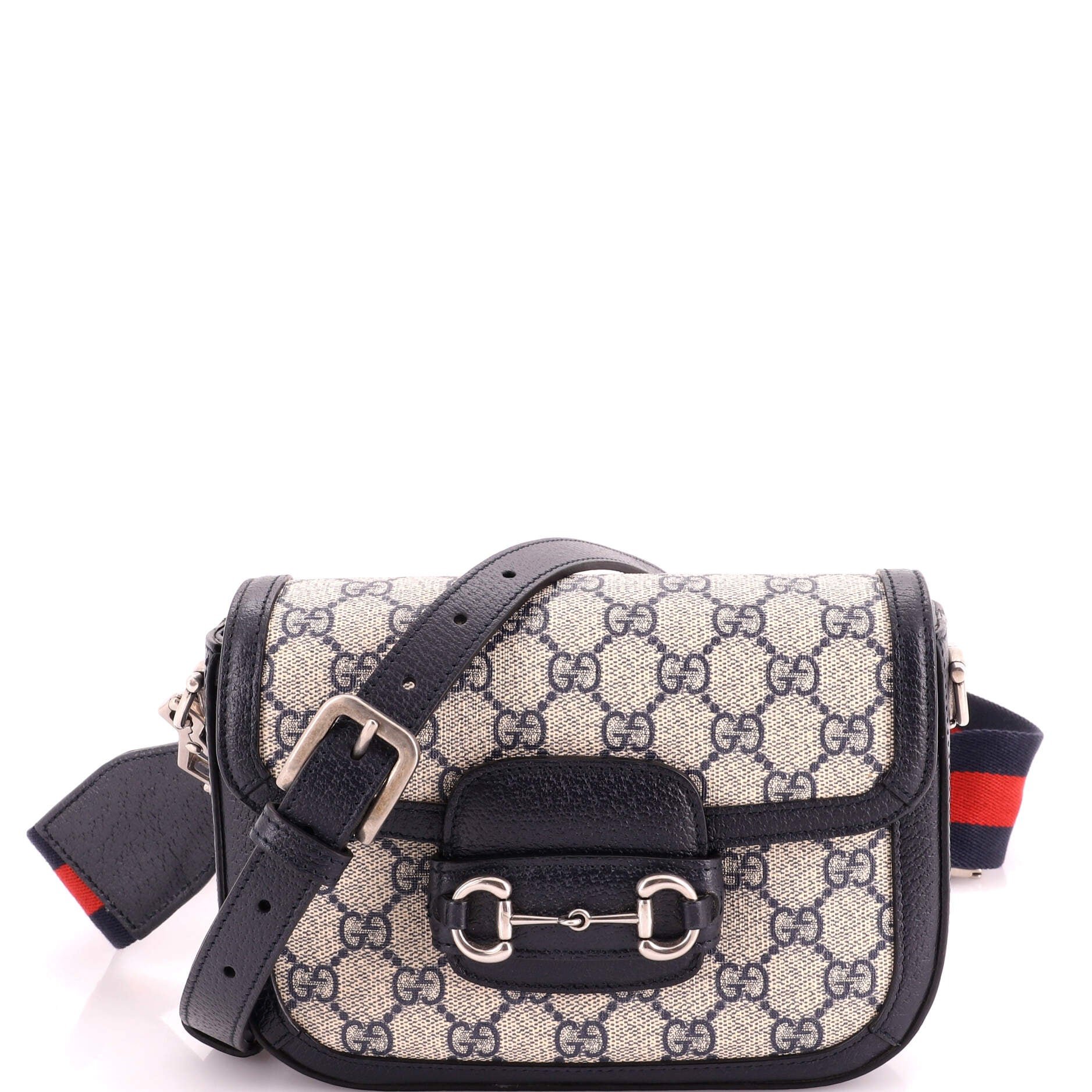 Horsebit 1955 Shoulder Bag GG Coated Canvas with Leather Mini