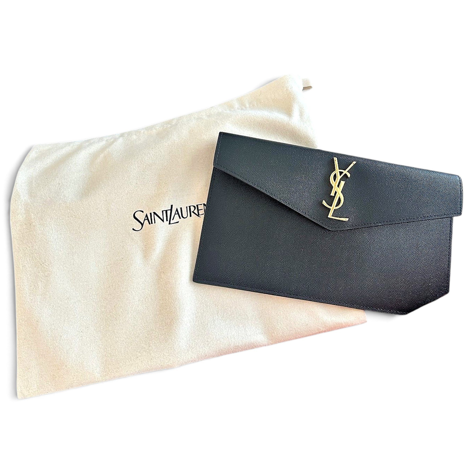 Uptown leather clutch bag
