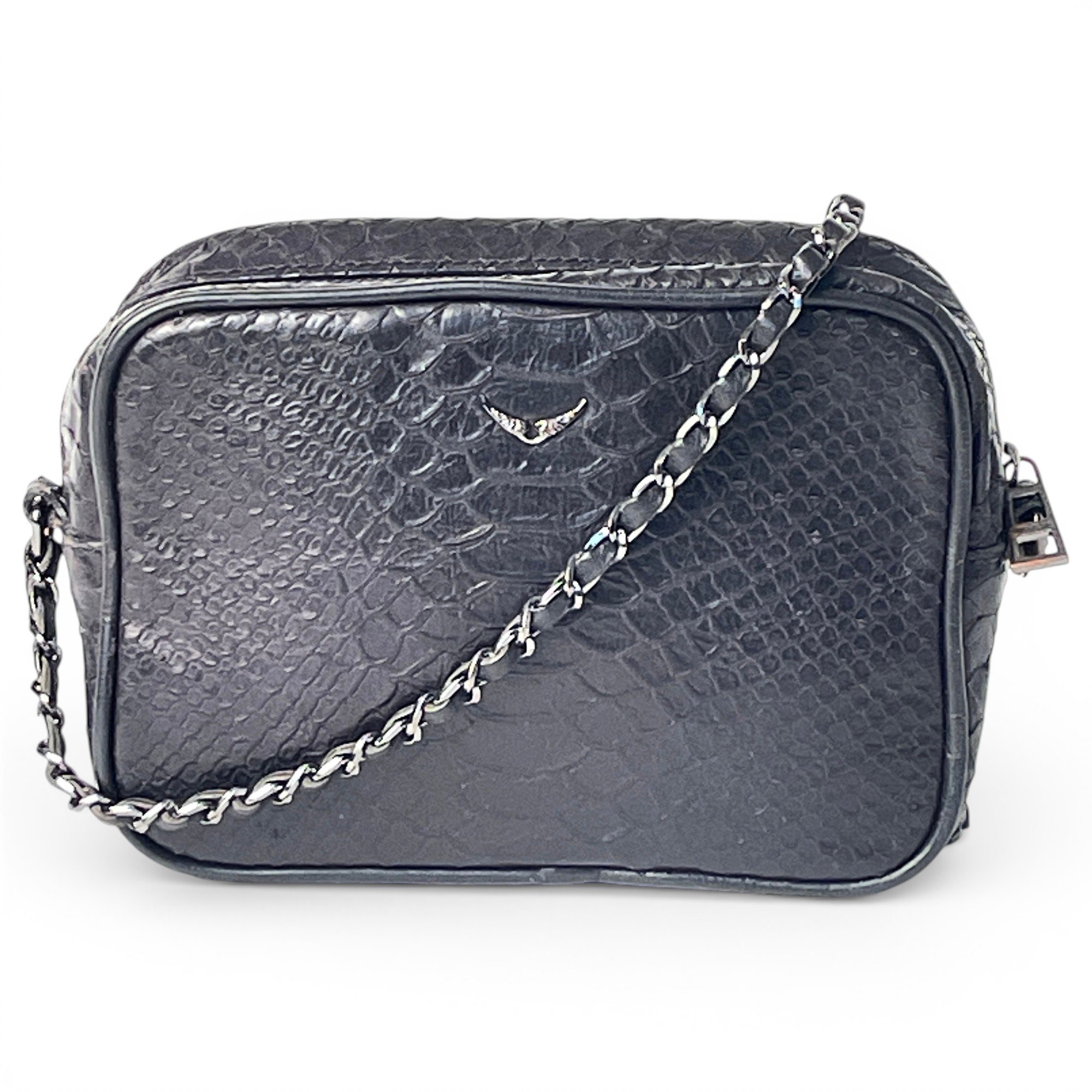 Rock leather crossbody bag