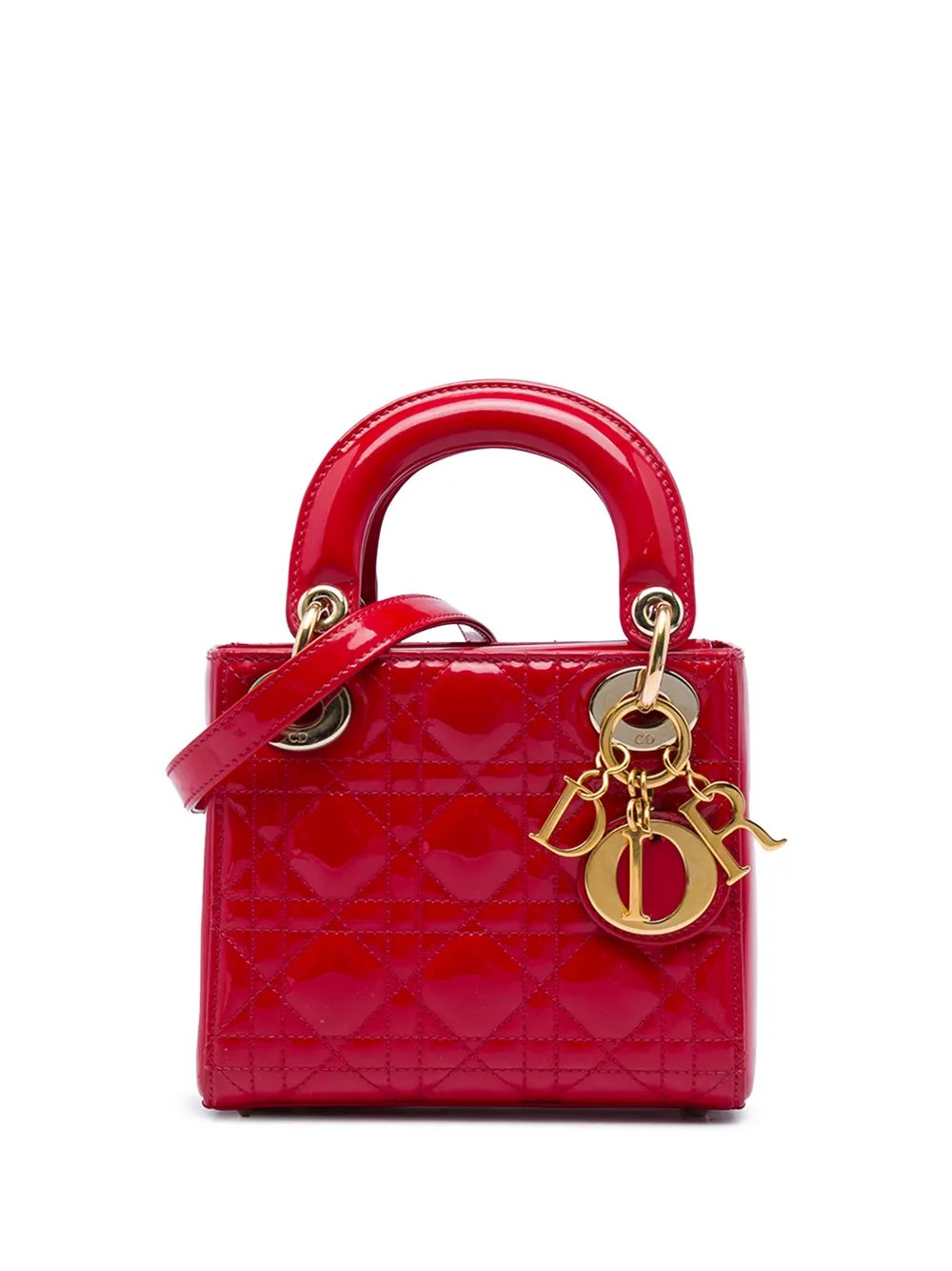 2015 Mini Patent Cannage Lady Dior satchel