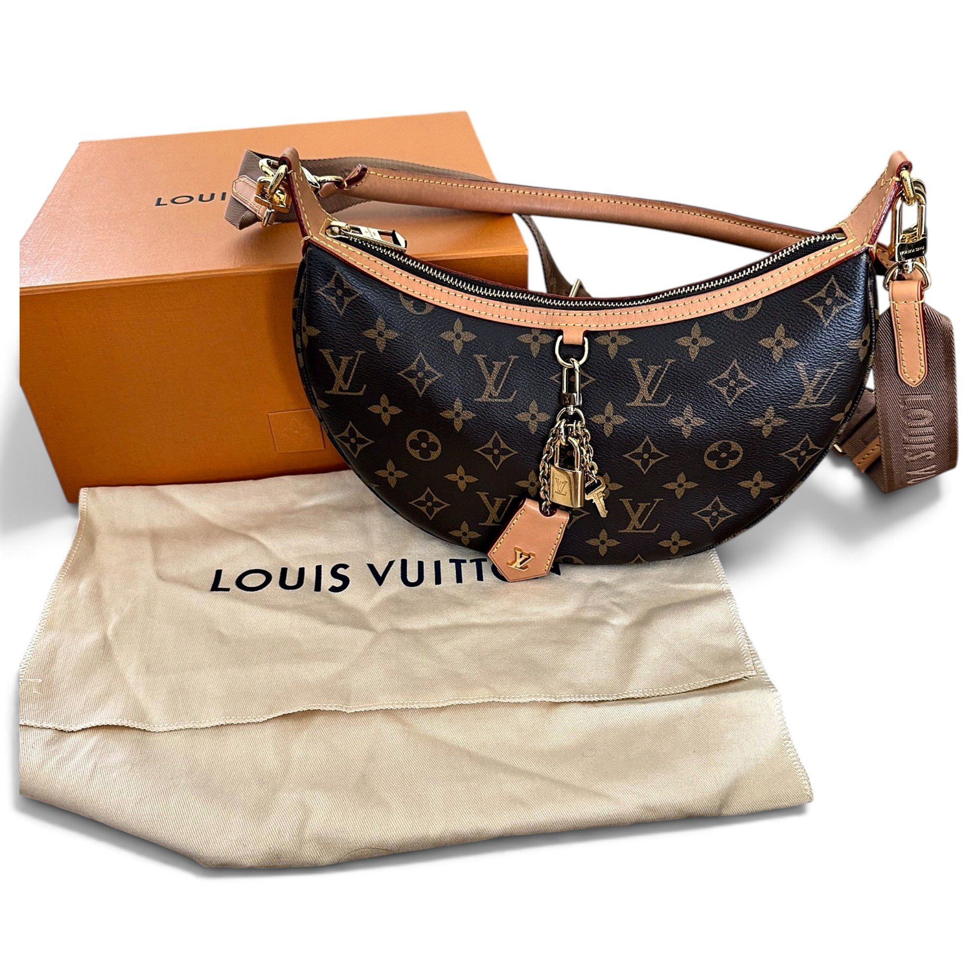 Loop leather handbag