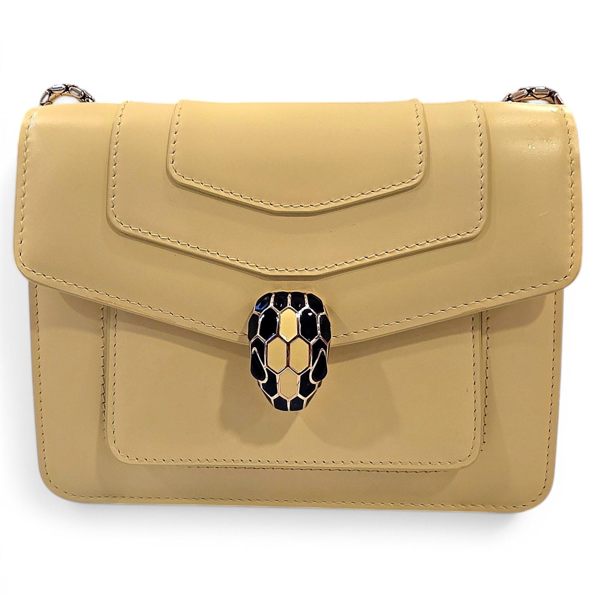Serpenti leather handbag