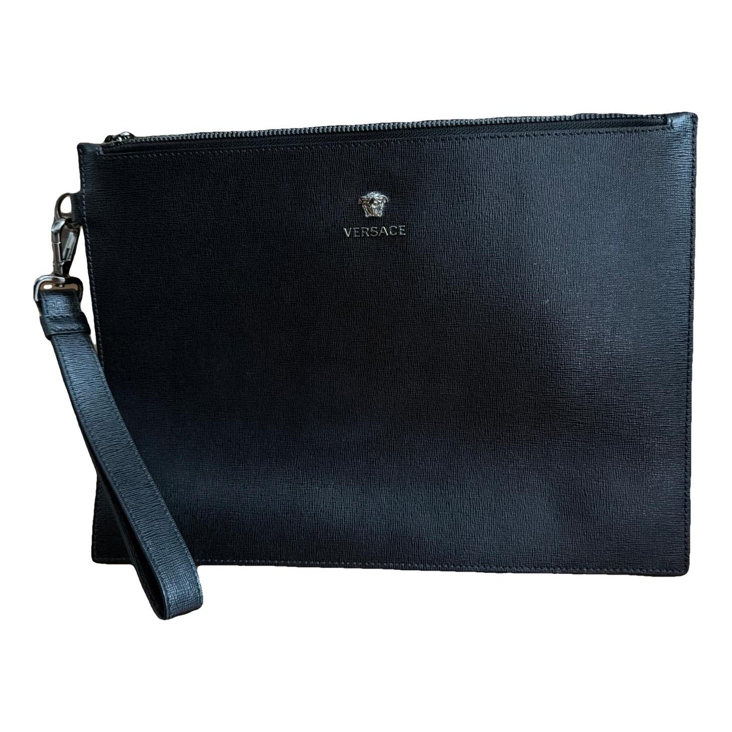 Leather clutch bag