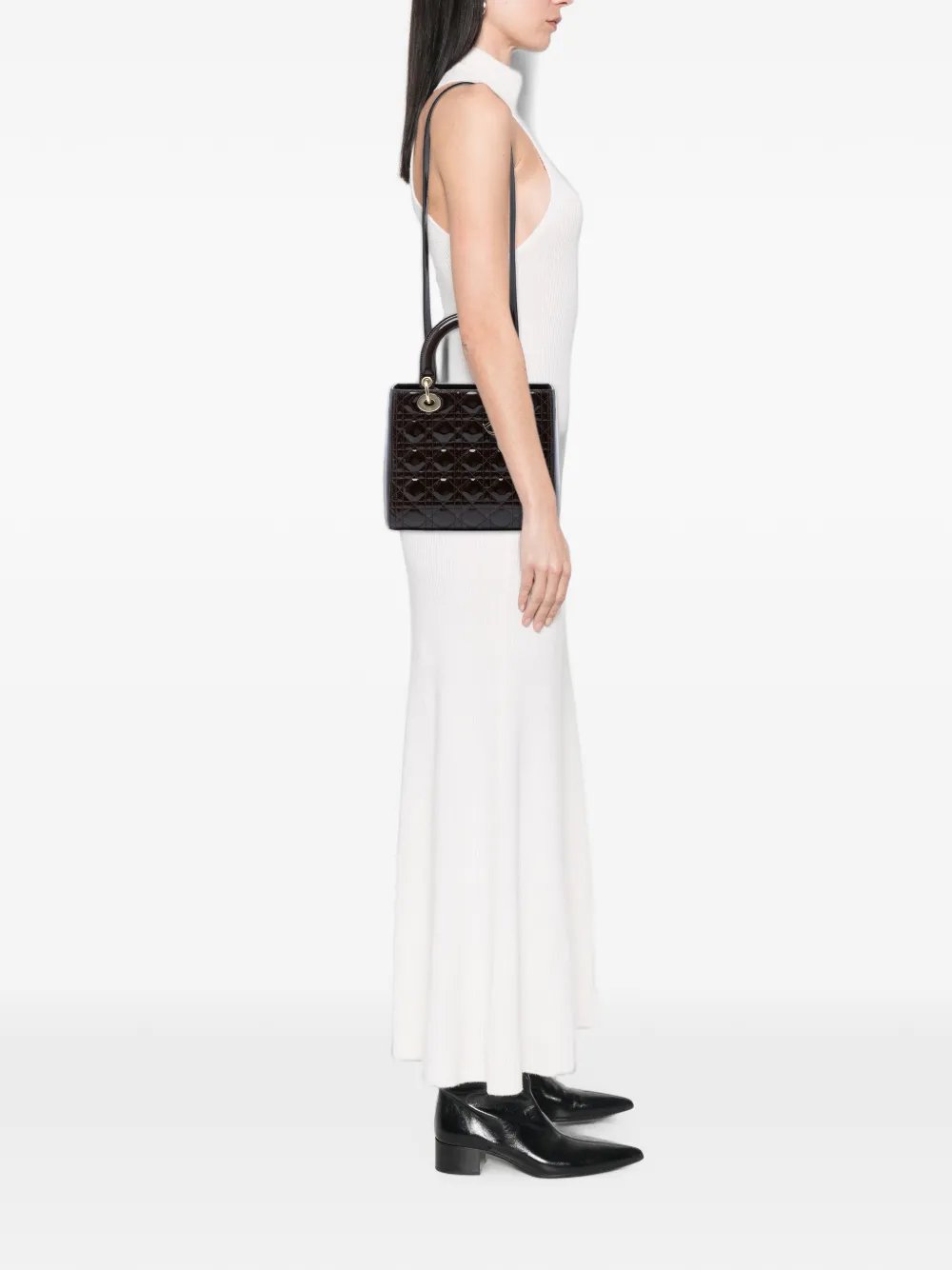 Dior 2010 Medium Patent Cannage Lady Dior satchel