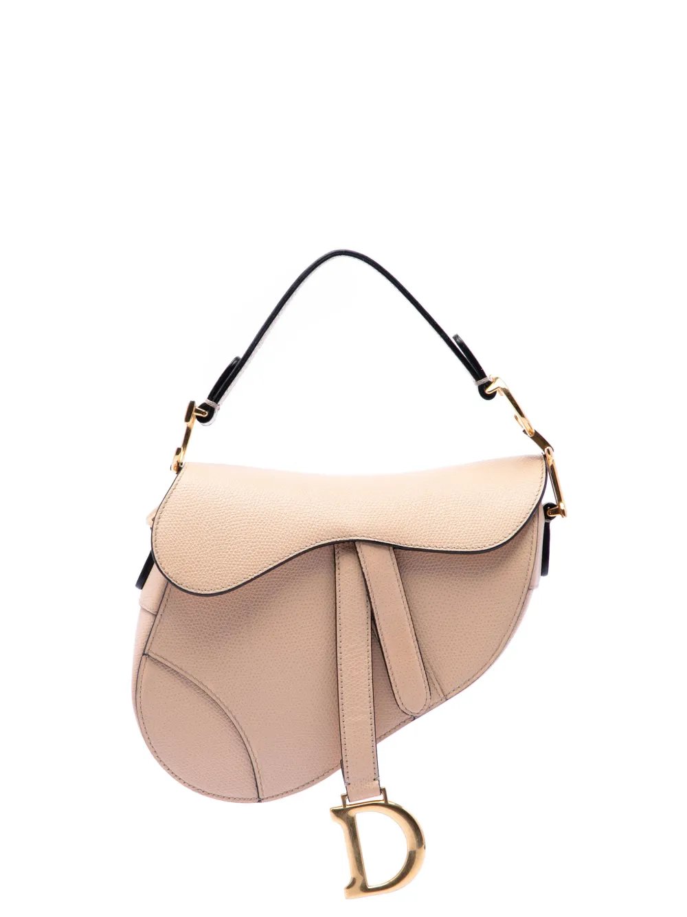 2018 Mini Grained Calfskin Saddle Bag satchel