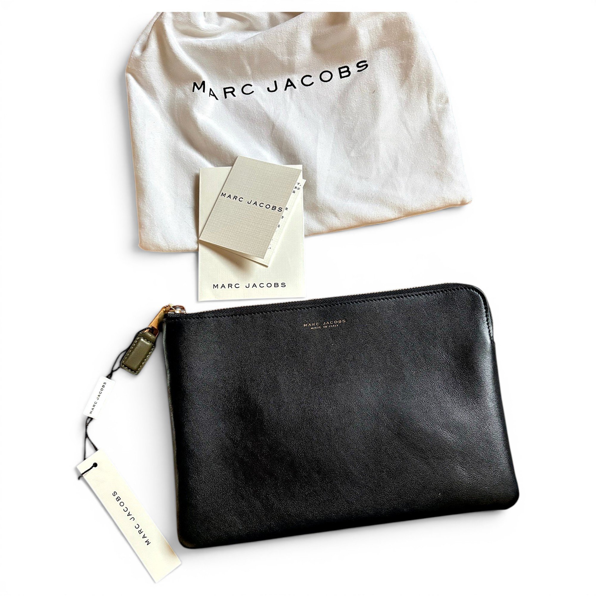 Leather clutch bag