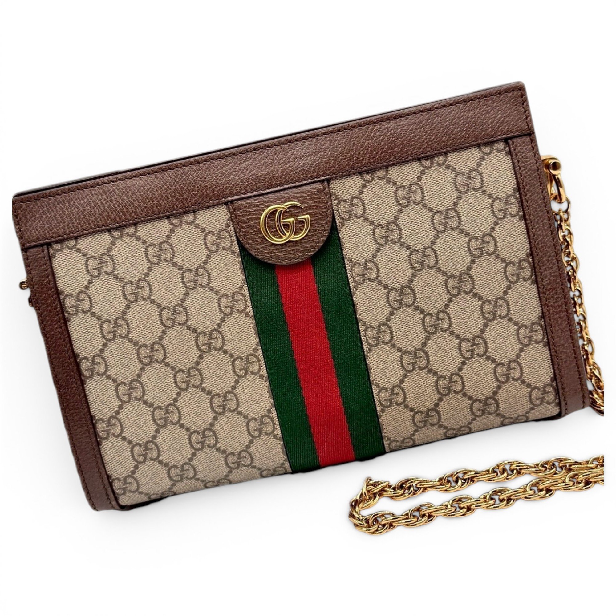 Ophidia Chain leather handbag