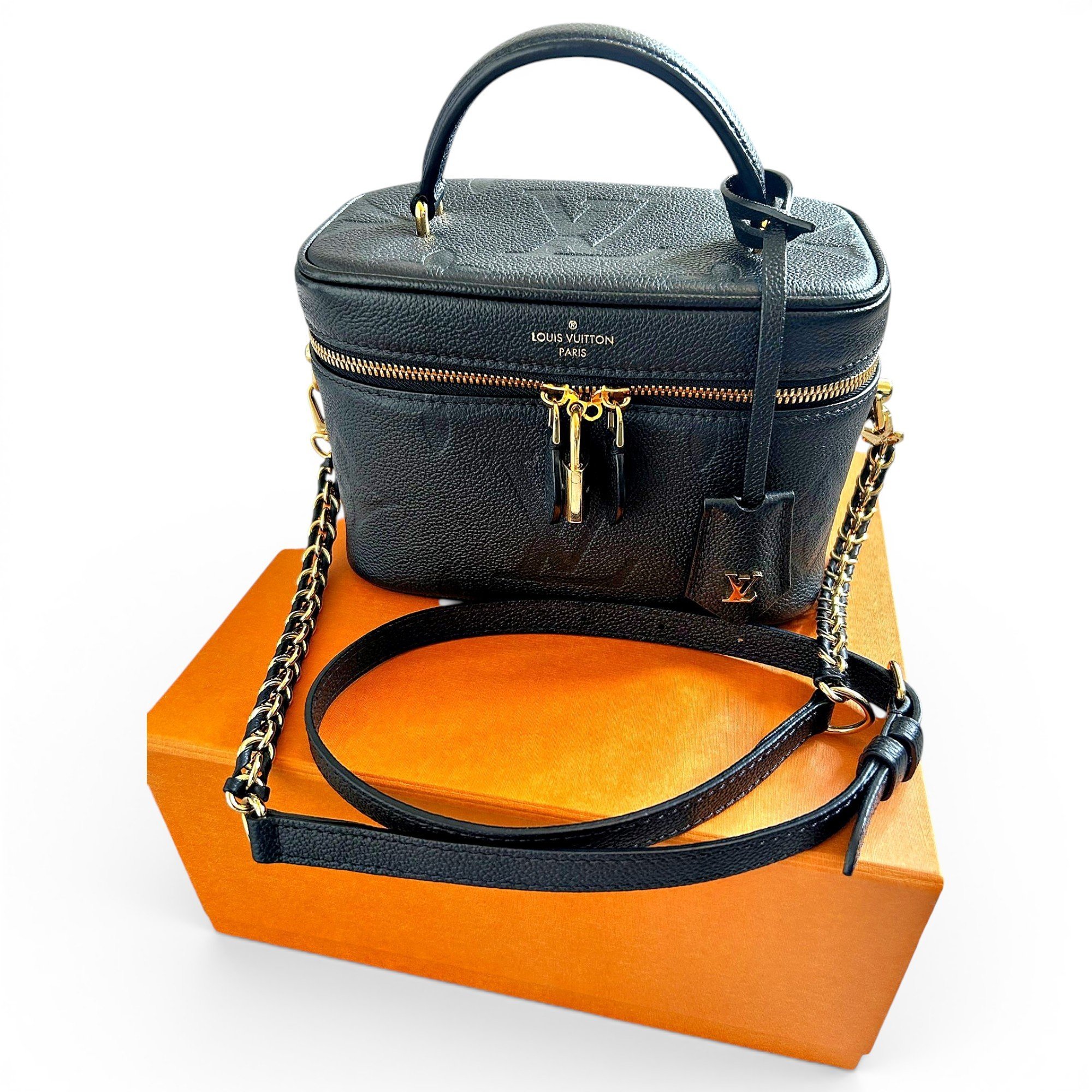 Vanity leather handbag