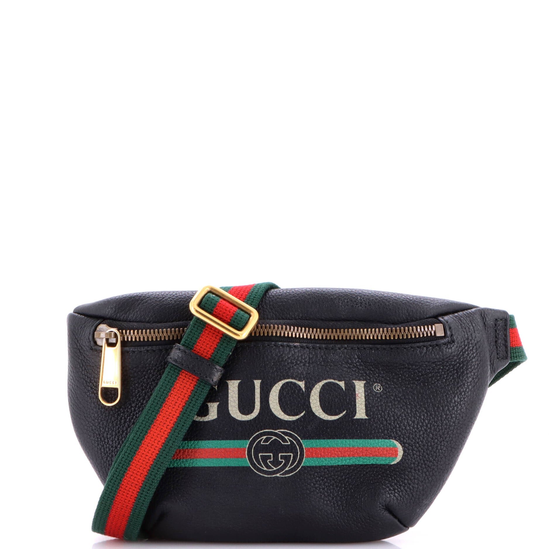Logo Belt Bag Printed Leather Small