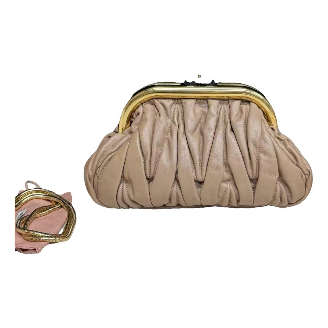 Miu Belle leather handbag
