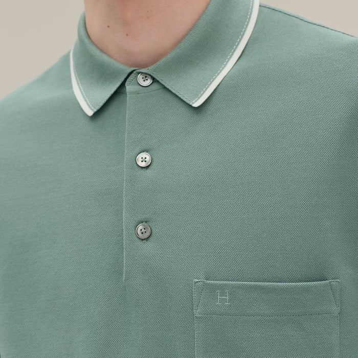 Céladon "Piqures Sellier" Polo Shirt
